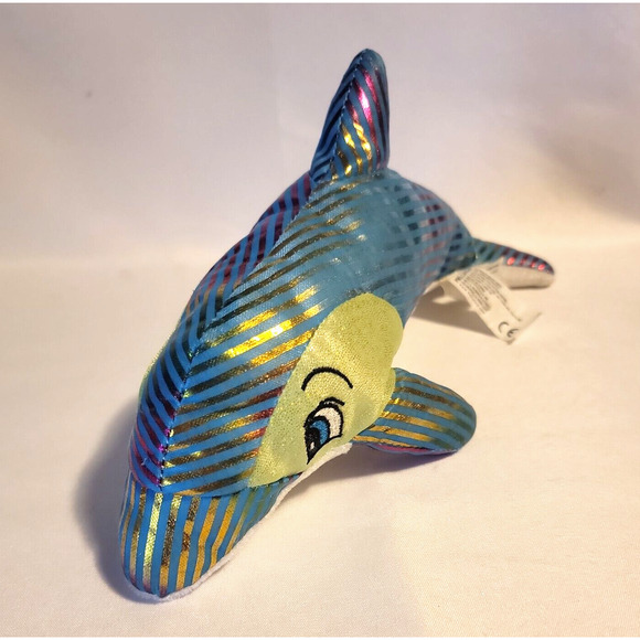 Kellytoy 2019 Dolphin Metallic Rainbow Shiny Plush - Picture 3 of 7